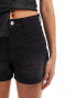 COLLUSION X001 mom denim shorts in washed black