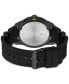 ფოტო #3 პროდუქტის Men's Regatta Black Silicone Strap Watch 46mm