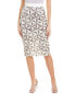 Фото #1 товара Gracia Sequin Beaded Pinwheel Midi Skirt Women's White M