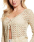 ფოტო #3 პროდუქტის Women's Clarissa Tie-Front Cardigan Sweater