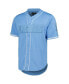 Фото #2 товара Men's Blue Detroit Lions Triple Tonal Mesh Button-Up Shirt