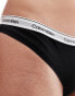 Calvin Klein Modern Logo low rise thong in black weiß, L - EU 40 - фото #2