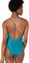 BCBGMAXAZRIA Women's 169914 Plunge V-Neck Crossback One Piece Swimsuit Size 2