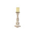 Candleholder Home ESPRIT White Natural Metal Mango wood 13 x 13 x 33 cm