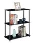 Designs2Go Classic Glass 3 Shelf Bookcase