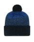 Фото #2 товара Men's Navy Detroit Tigers Darkfreeze Cuffed Knit Hat with Pom