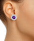 ფოტო #7 პროდუქტის Rhodolite Garnet (3-1/3 ct. t.w.) & White Topaz (3/4 ct. t.w.) Stud Earrings in Sterling Silver (Also in Citrine, Peridot, Blue Topaz, & Amethyst)