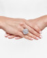 ფოტო #2 პროდუქტის Cubic Zirconia Mixed Cut Circle Cluster Statement Ring in Sterling Silver