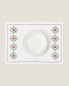 Embroidered cotton linen placemat