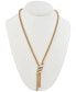 Фото #2 товара Macy's diamond Swirl Lariat Necklace (1/3 ct. t.w.) in 14k Gold Over Sterling Silver, 20" + 3" extender