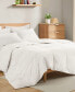Light Warmth Ultra Soft White Goose Down Feather Fiber Comforter, Full/Queen