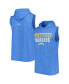 Фото #1 товара Men's Powder Blue Los Angeles Chargers Relay Sleeveless Pullover Hoodie