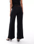 Фото #2 товара River Island textured wide leg trouser co-ord in black