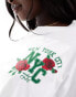 ASOS DESIGN Cure oversized t-shirt with nyc roses graphic in white