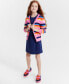 Фото #2 товара Girls Preppy Striped Cardigan, Created for Macy's