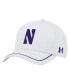 Фото #1 товара Men's White Northwestern Wildcats Blitzing Accent Iso-Chill Adjustable Hat