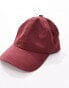 ASOS DESIGN baseball cap in soft touch burnt red