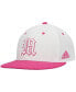 ფოტო #1 პროდუქტის Men's White and Pink Miami Hurricanes On-Field Baseball Fitted Hat
