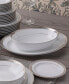 Crestwood Platinum Set of 4 Bread Butter and Appetizer Plates, Service For 4