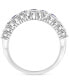 ფოტო #4 პროდუქტის EFFY® Blue Sapphire (1-3/4 ct. t.w.) & White Sapphire (1 ct. t.w) Double Row Ring in 14k White Gold