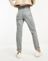 River Island high rise slim mom jeans in light blue