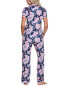 Фото #2 товара Cosabella Bella Printed Top Pant Pajama Set Women's