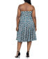 ფოტო #2 პროდუქტის Plus Size Strapless Tube Top Knee Length Dress