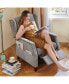 Wingback Fabric Push Back Recliner with Rivet Detailing