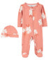 Baby 2-Piece Floral Sleep & Play & Cap Set Preemie (Up to 6lbs)