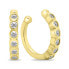 Fashion gold-plated earrings with clear zircons EA695Y