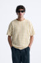 STRIPED TEXTURED T-SHIRT