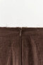 LINEN BLEND WRINKLED-EFFECT TROUSERS