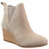 TOMS Kelsey Wedge Booties Womens Beige Casual Boots 10015788