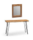 Фото #1 товара Hairpin Natural Live Edge Media Console and Mirror Set