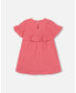 Girl Muslin Dress With Frill Cherry - Toddler|Child