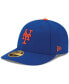 ფოტო #1 პროდუქტის Men's New York Mets Authentic Collection On-Field Low Profile Game 59FIFTY Fitted Hat