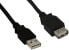 Фото #1 товара InLine USB 2.0 Extension Cable Type A male / female - black - 1.8m