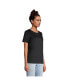 ფოტო #12 პროდუქტის Women's Tall Relaxed Supima Cotton T-Shirt