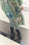 Фото #3 товара Платье из ткани с принтом в стиле пэчворк ZARA