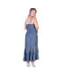 Фото #2 товара Women's Plus Size Tencel High-Low Ruffle Hem Maxi Dress