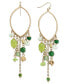 Mixed Gemstone Fringe Open Oval Statement Earrings, Created for Macy's
