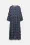 Фото #12 товара Длинное платье с принтом — zw collection ZARA