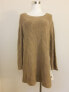 Charter Club Women's Crew Neck Sweater Button Sleeve Taupe L