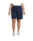 ფოტო #1 პროდუქტის Plus Size Sport Knit High Rise Elastic Waist Shorts