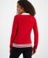 Women's Johnny Collar Long-Sleeve Sweater