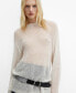 Фото #1 товара Women's Semi-Transparent Knitted Sweater