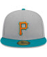 Фото #2 товара Men's Gray, Teal Pittsburgh Pirates 59FIFTY Fitted Hat