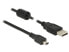 Delock 0.5m - USB 2.0-A/USB 2.0 Mini-B - 0.5 m - USB A - Mini-USB B - USB 2.0 - Male/Male - Black