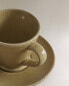 Фото #6 товара Glazed stoneware espresso cup and saucer