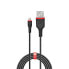 Фото #2 товара Lindy 1m Reinforced USB Type A to Lightning Cable - 1 m - Lightning - USB A - Male - Male - Black